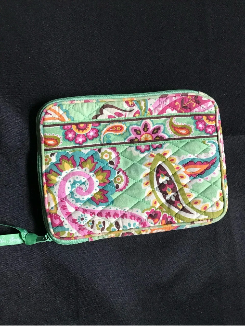 Vera Bradley Tutti Frutti Quilted Tablet Sleeve Zip Case Organizer